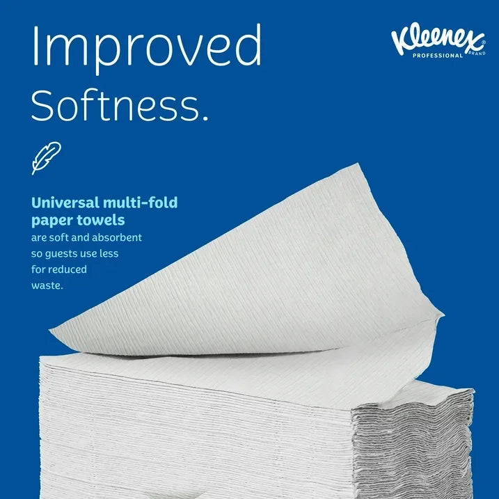 Wholesale Price with free shipping across the USA for Kleenex Professional Universal Multifold Paper Towels, Bulk (02046), Absorbency Pockets, 8 Packs of 150 Sheets - Manji Distributors