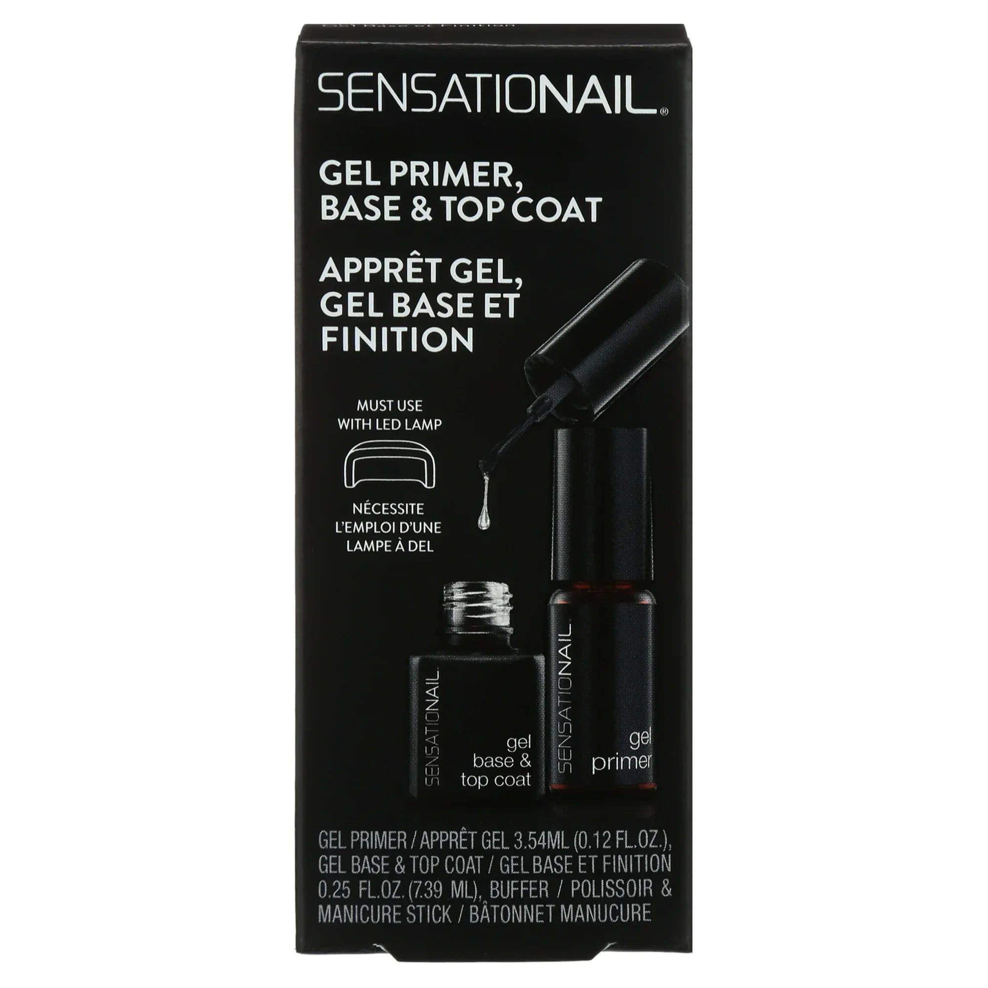 Wholesale Price with free shipping across the USA for SensatioNail Gel Primer, Base & Top Coat (Clear), 0.12 & 0.25 fl oz - Manji Distributors
