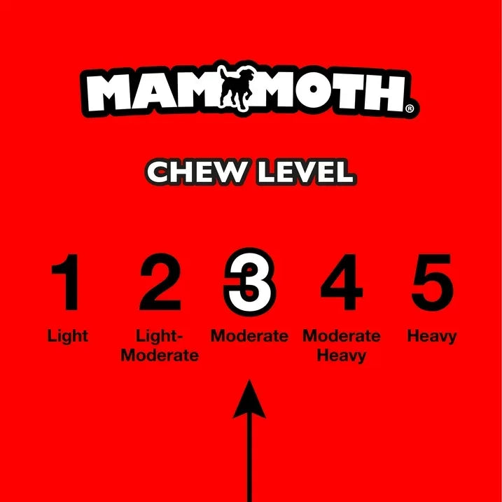 Wholesale Price with free shipping across the USA for Mammoth TireBiter Advanced Retriever Rubber Dog Toy w/Cottonblend Asst Color Loop Rope Handle, 11