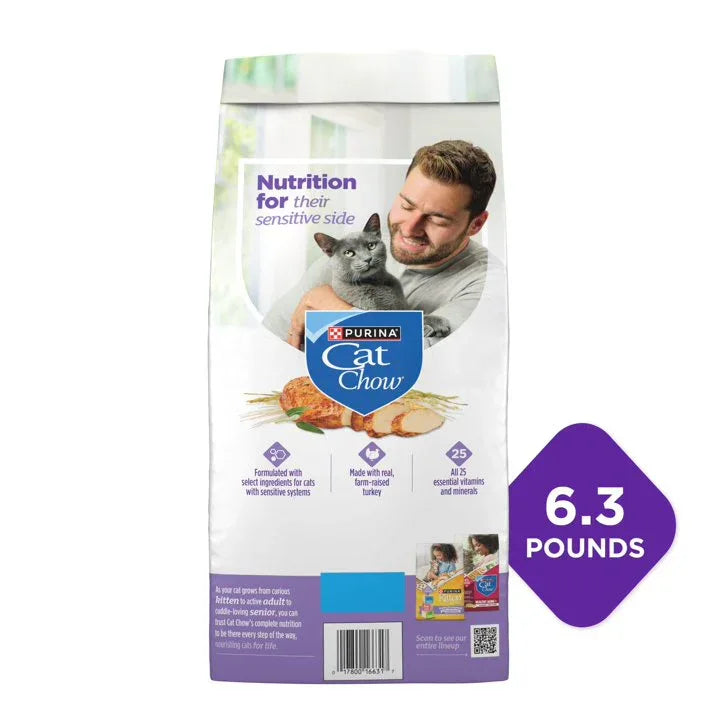 Wholesale Price with free shipping across the USA for Purina Cat Chow Gentle Sensitive Stomach and Skin Dry Cat Food, Whole Grain, 6.3 lb Bag - Manji Distributors