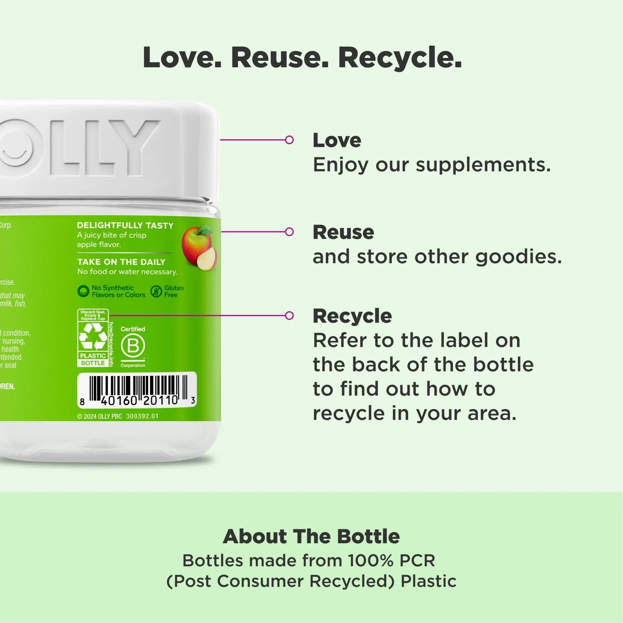 Wholesale Price with free shipping across the USA for OLLY Metabolism Gummy Rings, Apple Cider Vinegar, Chromium, Adult Metabolism* Support, Apple, 30 Ct - Manji Distributors