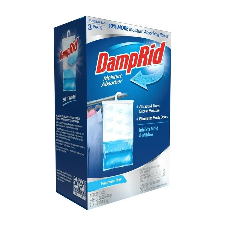 Wholesale Price with free shipping across the USA for DampRid Fragrance Free Hanging Moisture Absorber - Pack of 3 - Manji Distributors