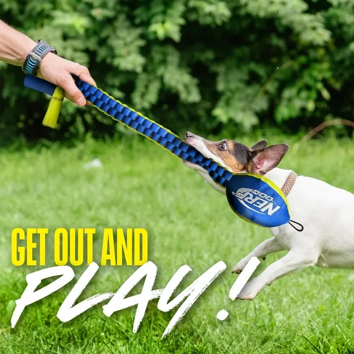 Wholesale Price with free shipping across the USA for Nerf Dog Vortex Chain Tug Dog Toy with Durable Braided Nylon, 25 inch - Manji Distributors
