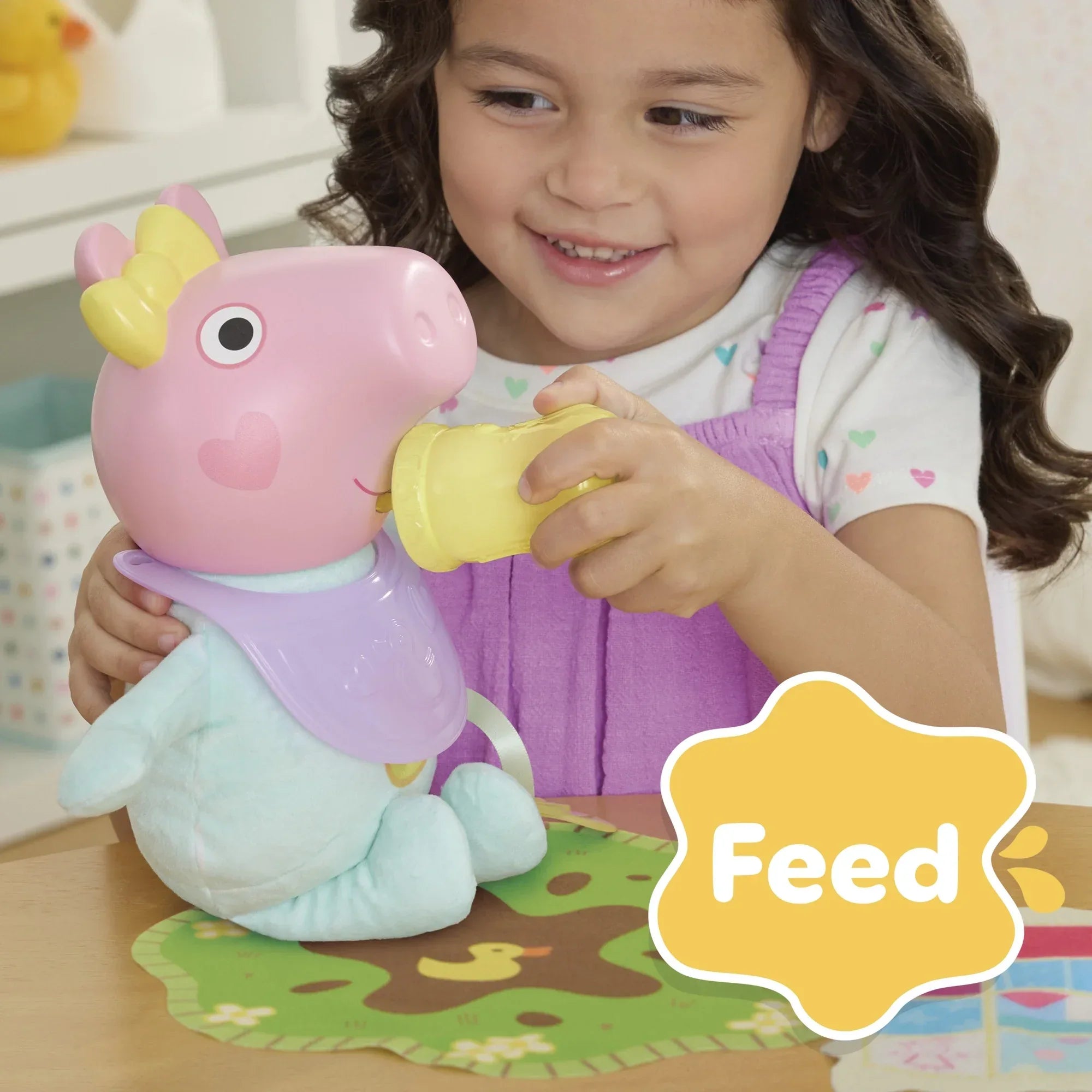 Wholesale Price with free shipping across the USA for Peppa Pig Toys Oinks + Snuggles Baby Evie Interactive Baby Doll with Accessories, 20+ Sounds, 3+ - Manji Distributors