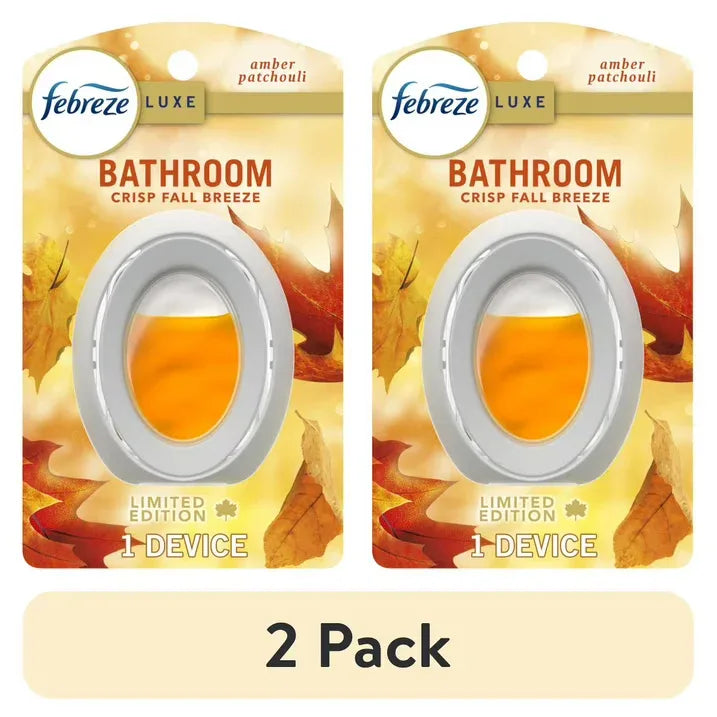 Wholesale Price with free shipping across the USA for (2 pack) Febreze Bathroom Air Freshener, Odor-Fighting, Crisp Fall Breeze Scent, 1 Count - Manji Distributors