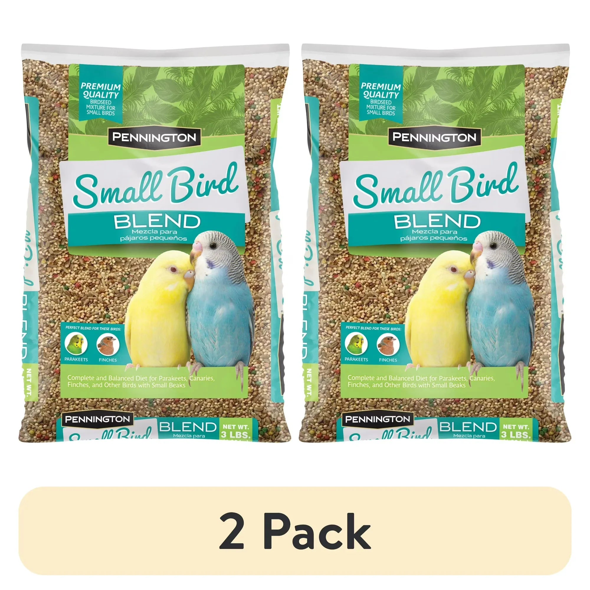 Wholesale Price with free shipping across the USA for (2 pack) Pennington Small Breed Everyday Blend Dry Bird Food, for Parakeets, Canaries and Finches; 3 lb. Bag - Manji Distributors