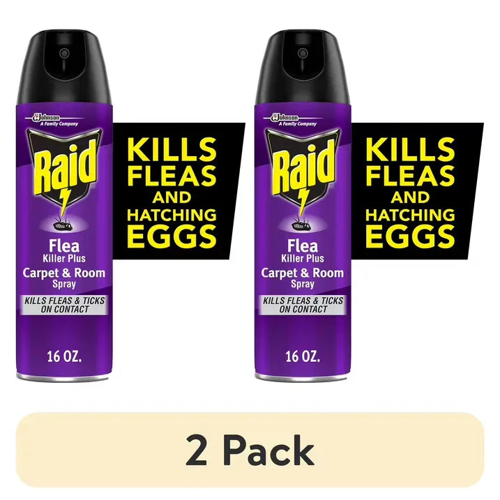 Wholesale Price with free shipping across the USA for (2 pack) Raid Flea Killer Plus Carpet & Room Spray, Bug Spray Kills Fleas & Flea Eggs, 16 oz - Manji Distributors