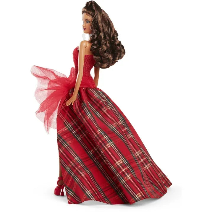Wholesale Price with free shipping across the USA for Barbie 2024 Holiday Barbie Dolls, Seasonal Collector Gift, Barbie Signature, Plaid Gown with Red Bow - Manji Distributors