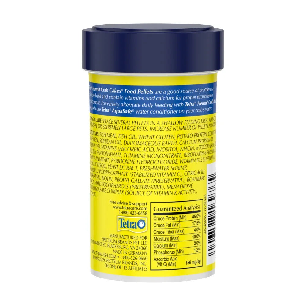 Wholesale Price with free shipping across the USA for Tetra Hermit Crab Cakes Food Pellets for All Land Crabs, 1.58 oz - Manji Distributors