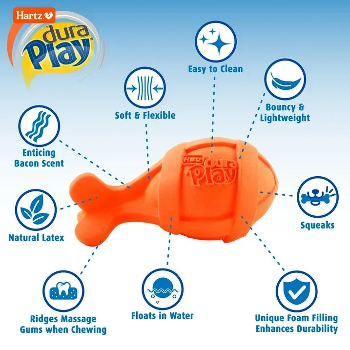 Wholesale Price with free shipping across the USA for Hartz Dura Play Rocket Dog Toy, Medium, Latex, Color May Vary - Manji Distributors