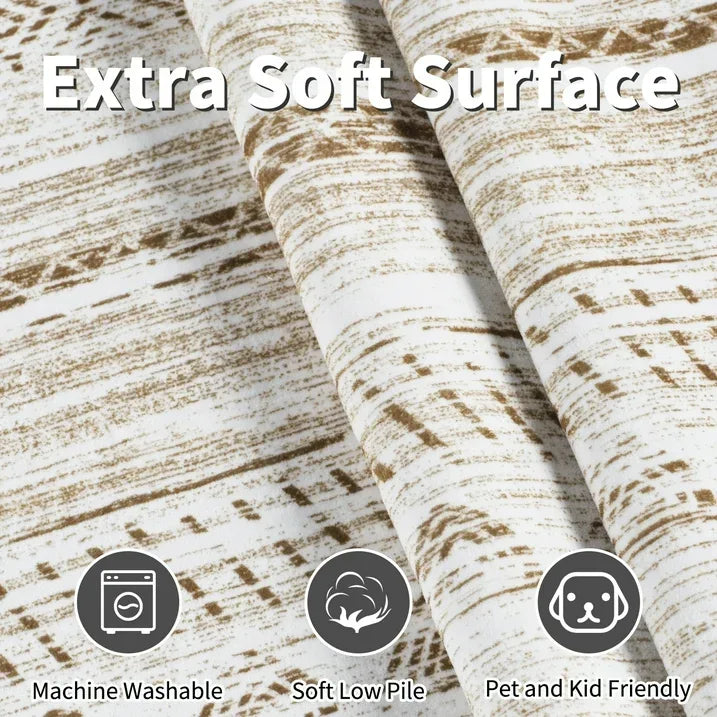 Wholesale Price with free shipping across the USA for VUNATE 5'x7' Area Rugs for Living Room Washable Rugs Boho Moroccan Area Rug Soft Neutral Geometric Bohemian Carpet Distressed Indoor Rug for Bedroom Dining Room Office Foldable Nonslip Rug Brown - Manji Distributors