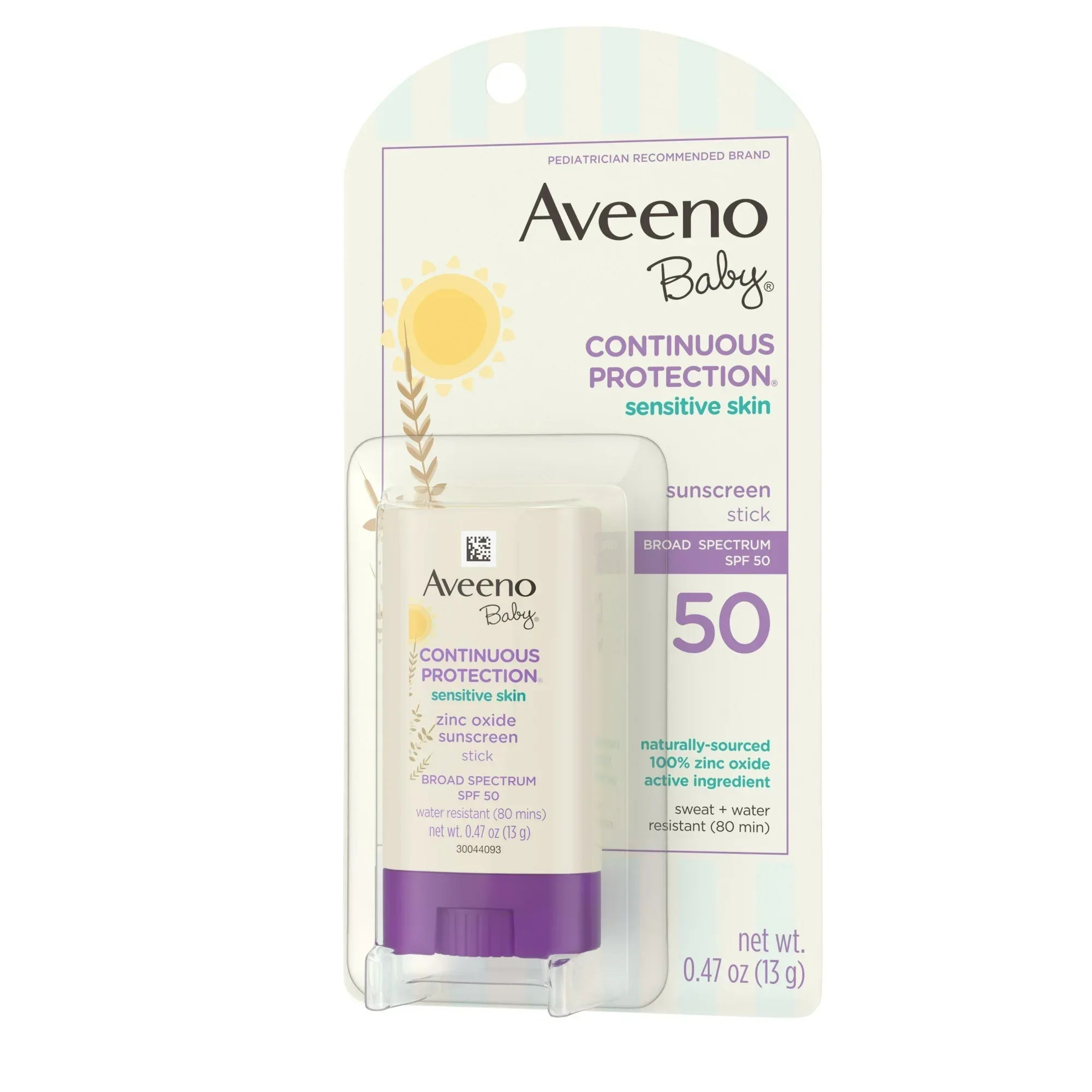 Wholesale Price with free shipping across the USA for Aveeno Baby Sensitive Skin SPF 50 Mineral Sunscreen Stick, 0.47 oz - Manji Distributors