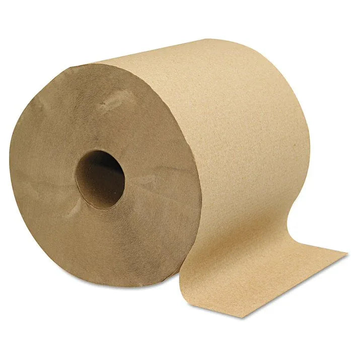 Wholesale Price with free shipping across the USA for GEN Hardwound Towels, Brown, 1-Ply, Brown, 800ft, 6 Rolls/Carton -GEN1825 - Manji Distributors