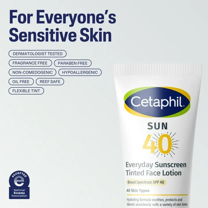 Wholesale Price with free shipping across the USA for Cetaphil Everyday Sunscreen Tinted Lotion for Face, 1.7 fl oz, 100% Mineral Sunscreen: Titanium Dioxide & Zinc Oxide, SPF 40 - Manji Distributors