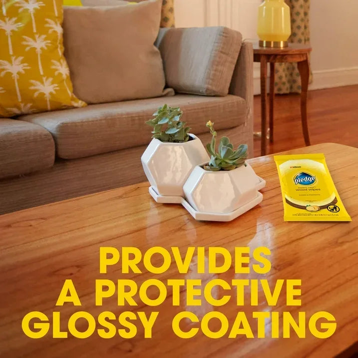 Wholesale Price with free shipping across the USA for Pledge Expert Care Wood Wipes, Shines and Protects, Removes Fingerprints, Lemon Scent, 24 Count (Pack of 6) - Manji Distributors
