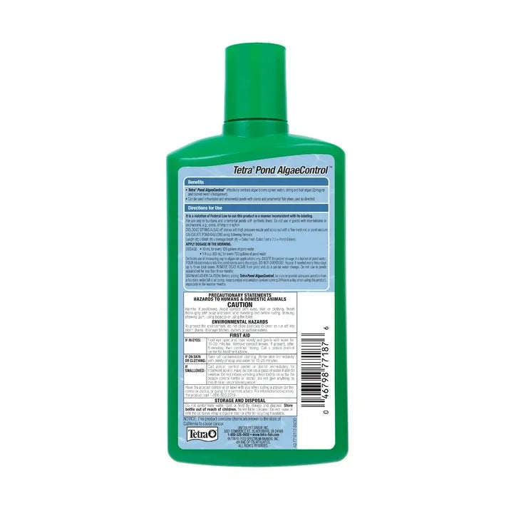 Wholesale Price with free shipping across the USA for Tetra Pond AlgaeControl, Controls Algae in Ornamental Outdoor Ponds and Fountains, 16.9 oz. - Manji Distributors