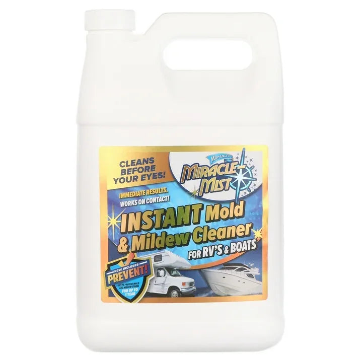 Wholesale Price with free shipping across the USA for MiracleMist Instant - Mold and Mildew Spray Remover for RV and Boat's Exterior and Interior, 1 Gallon - Manji Distributors
