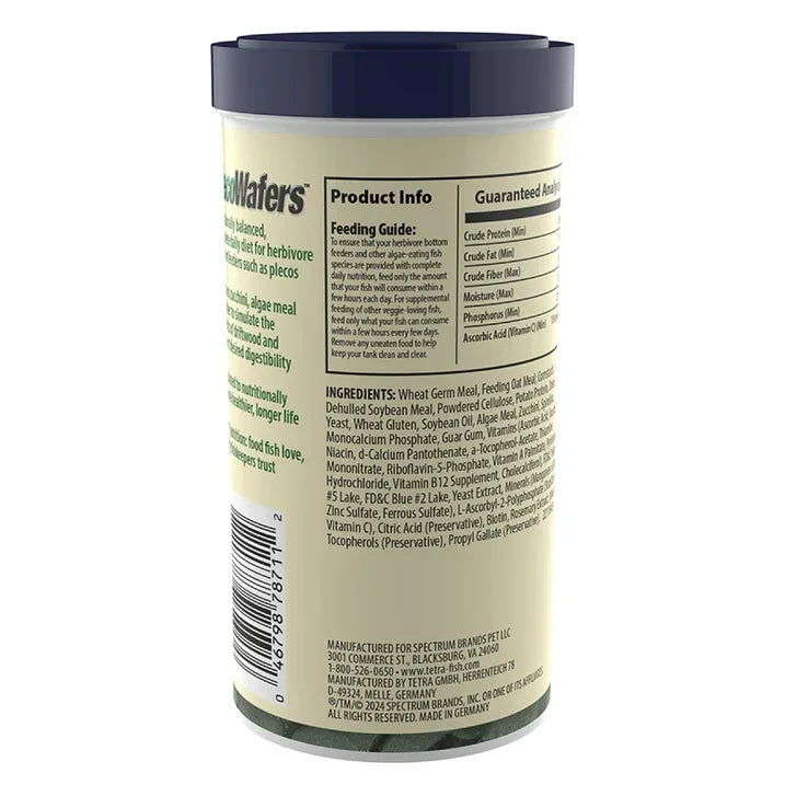Wholesale Price with free shipping across the USA for Tetra Pleco Wafers for Algae Eating Fish, Sinking Fish Food to Support Digestibility, 6.5 oz - Manji Distributors