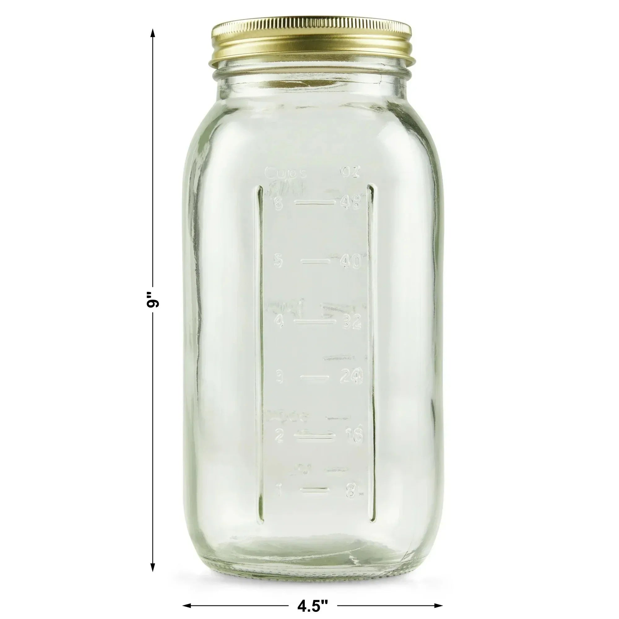 Wholesale Price with free shipping across the USA for (2 pack) Mainstays 64 oz Airtight Glass Wide Mouth Canning Jars (6 Count) - Manji Distributors
