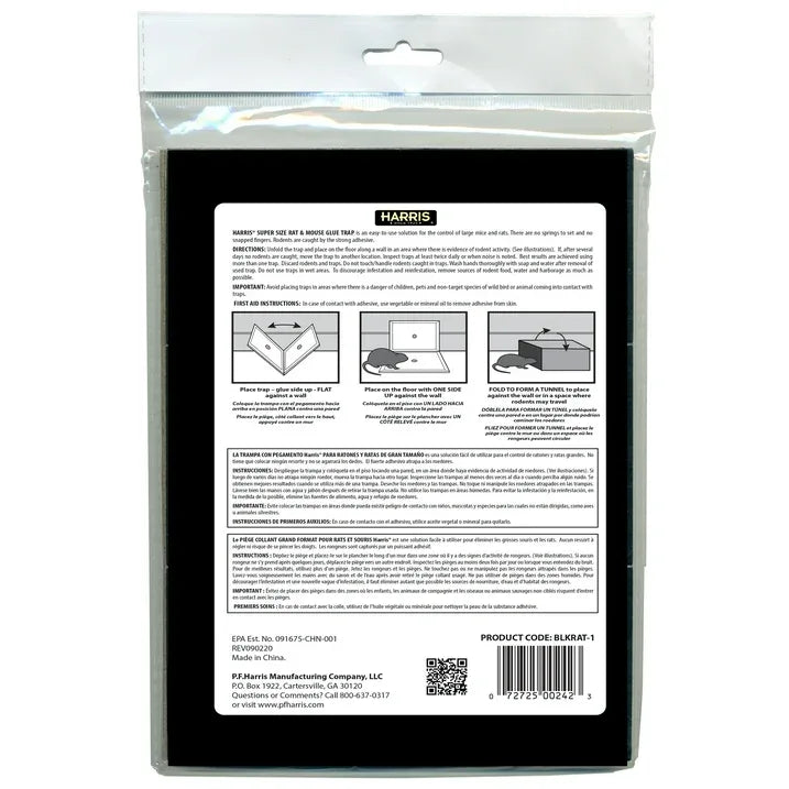Wholesale Price with free shipping across the USA for Harris Super-Sized Rat and Mouse Glue Trap with Lure, 1 Trap - Manji Distributors