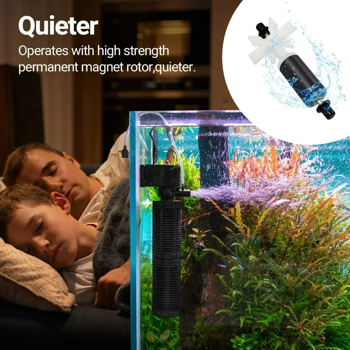 Wholesale Price with free shipping across the USA for WEINFUN 25W Aquarium Internal Filter, with Aeration System, Silent Submersible Filters, for 60-150 Gallon Tanks - Manji Distributors