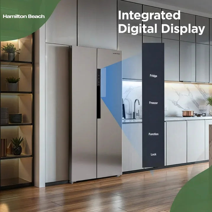 Wholesale Price with free shipping across the USA for Hamilton Beach 15.6 cu. Ft. Side by side Stainless Refrigerator - Manji Distributors