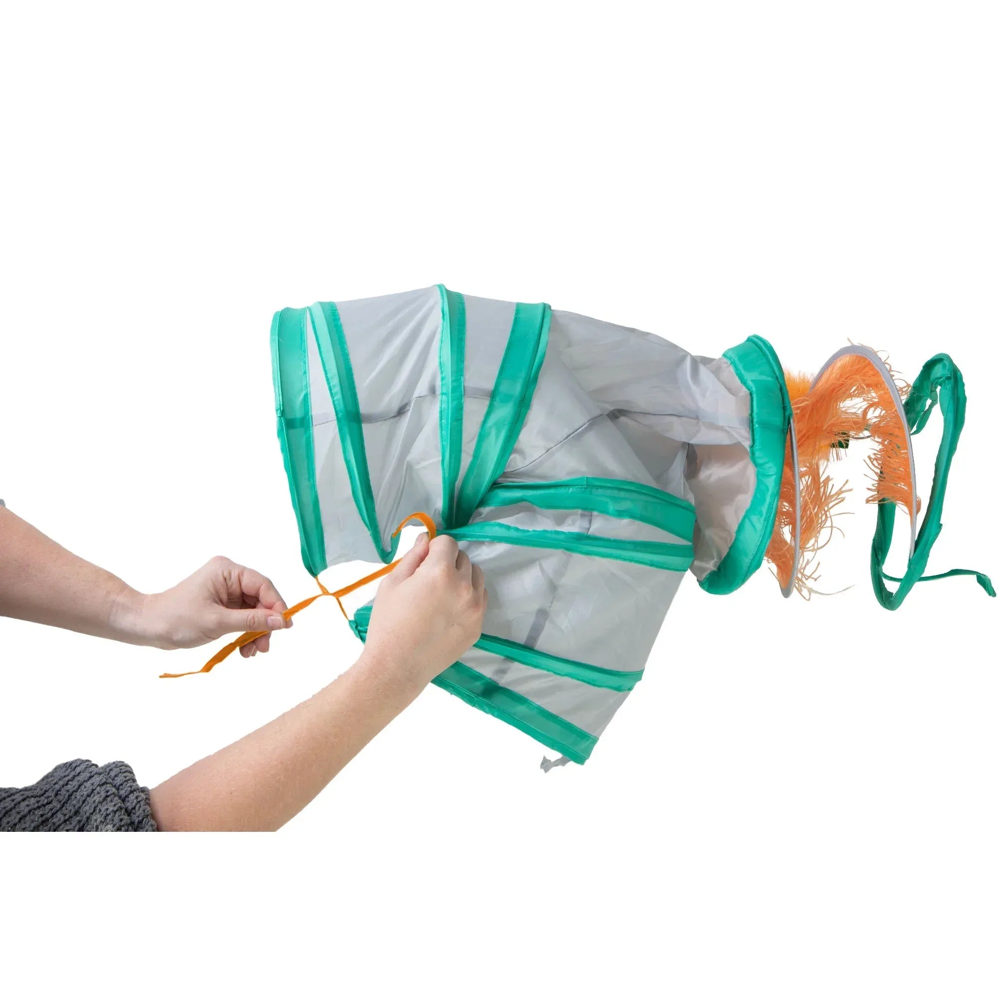 Wholesale Price with free shipping across the USA for SmartyKat Fringe Frenzy Triple Tunnel Activity Cat Toy with Fringe & Feathers - Manji Distributors