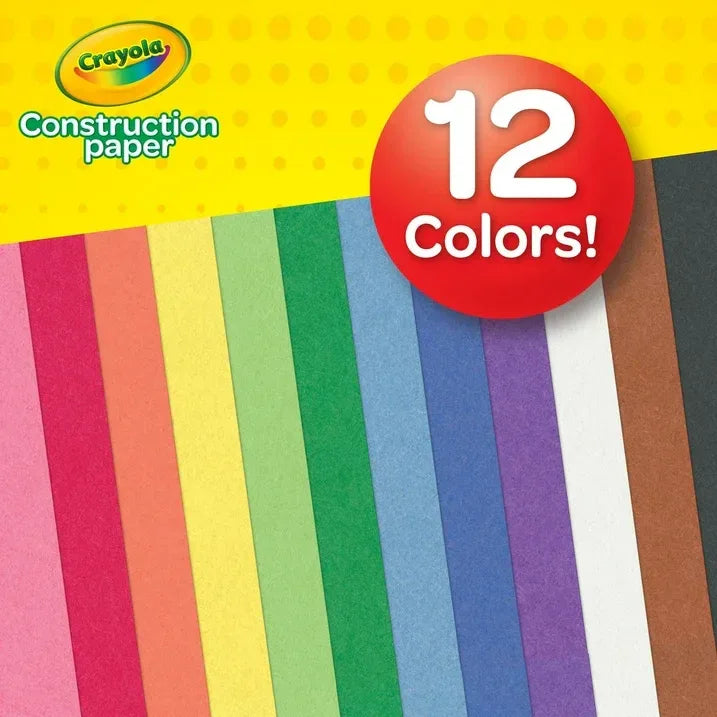 Wholesale Price with free shipping across the USA for Crayola Construction Paper, 240 Pgs, School Supplies for Kindergarten, 10 Colors, Arts & Crafts Supplies, Classroom Must Haves - Manji Distributors