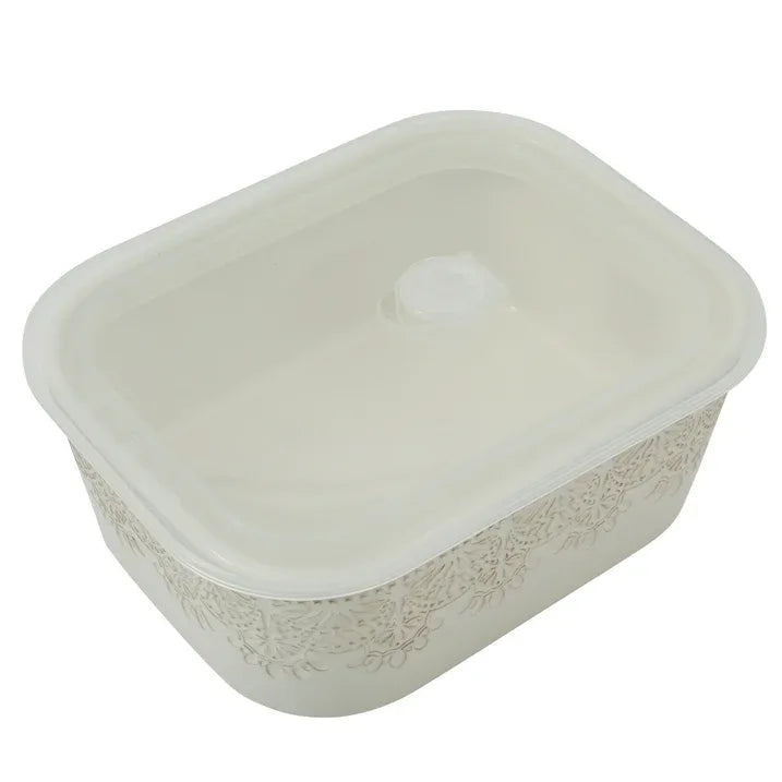 Wholesale Price with free shipping across the USA for The Pioneer Woman Vintage Lace 6-Piece Nesting Casserole Baking Dish Bakeware Set with Lids, Linen - Manji Distributors