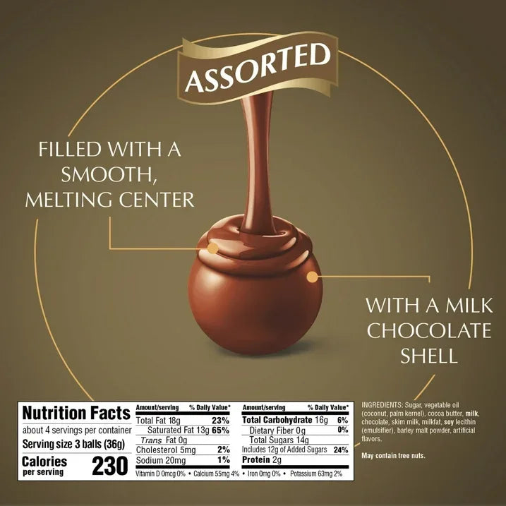 Wholesale Price with free shipping across the USA for Lindt Lindor Assorted Chocolate Candy Truffles, 5.1 oz, Bag - Manji Distributors