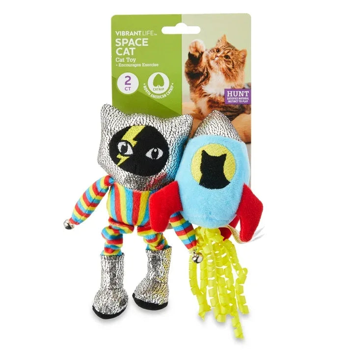 Wholesale Price with free shipping across the USA for Vibrant Life Cat Toy - Space Cat Toys, 2 Pack with Catnip - Manji Distributors