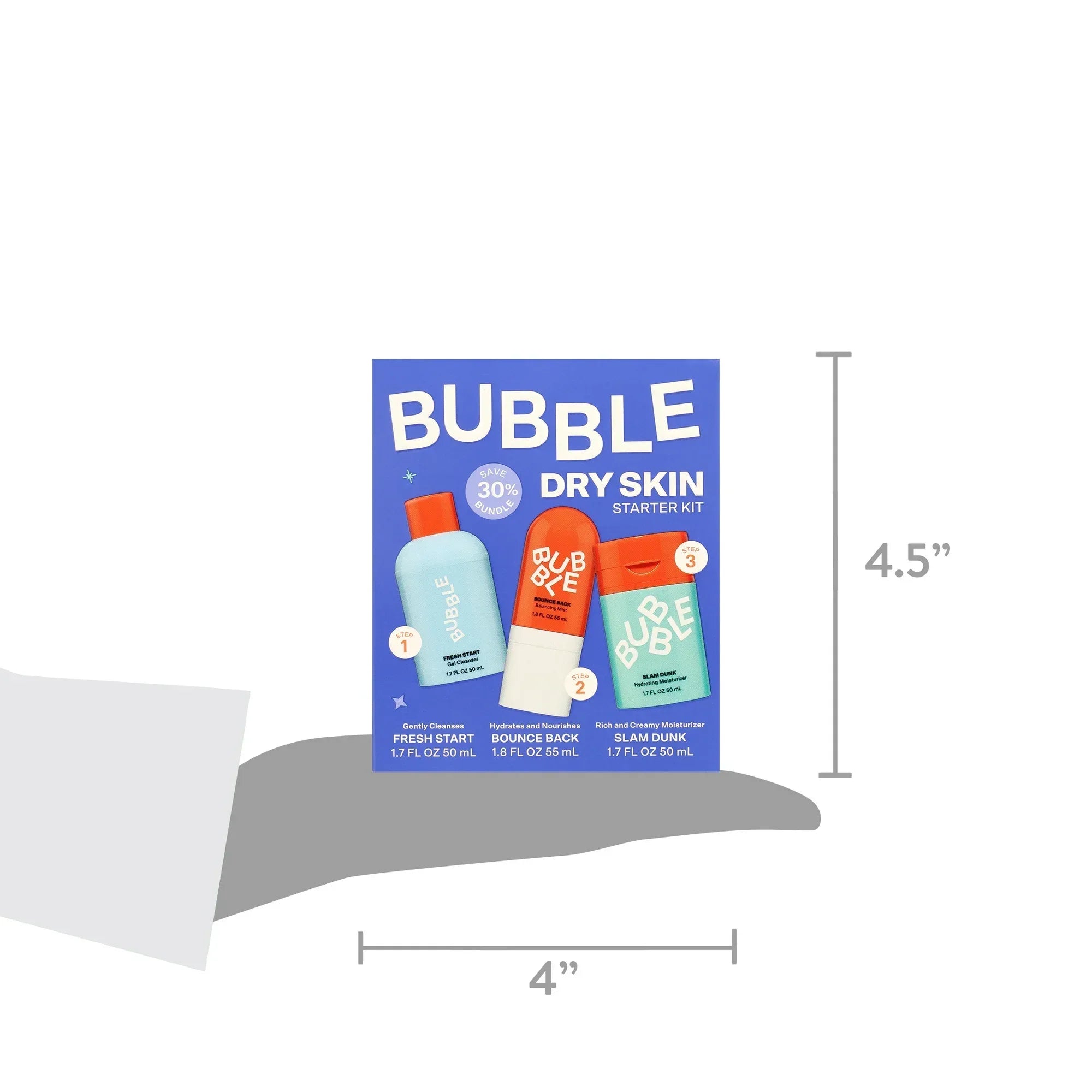 Wholesale Price with free shipping across the USA for Bubble Skincare 3-Step Hydrating Routine Bundle, for Normal to Dry Skin, Unisex, Set of 3 - Manji Distributors