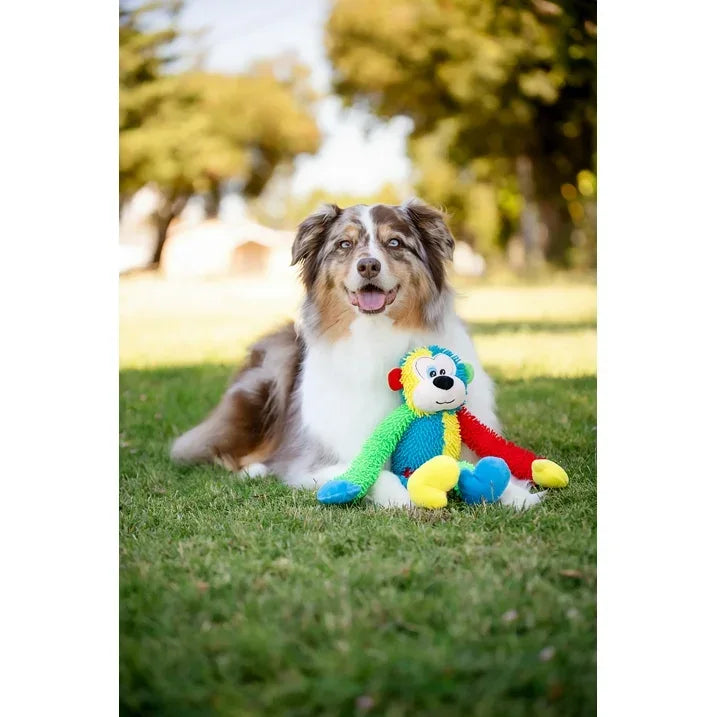 Wholesale Price with free shipping across the USA for Vibrant Life Multicrew Monkey Plush Dog Toy, Six Squeakers, 18