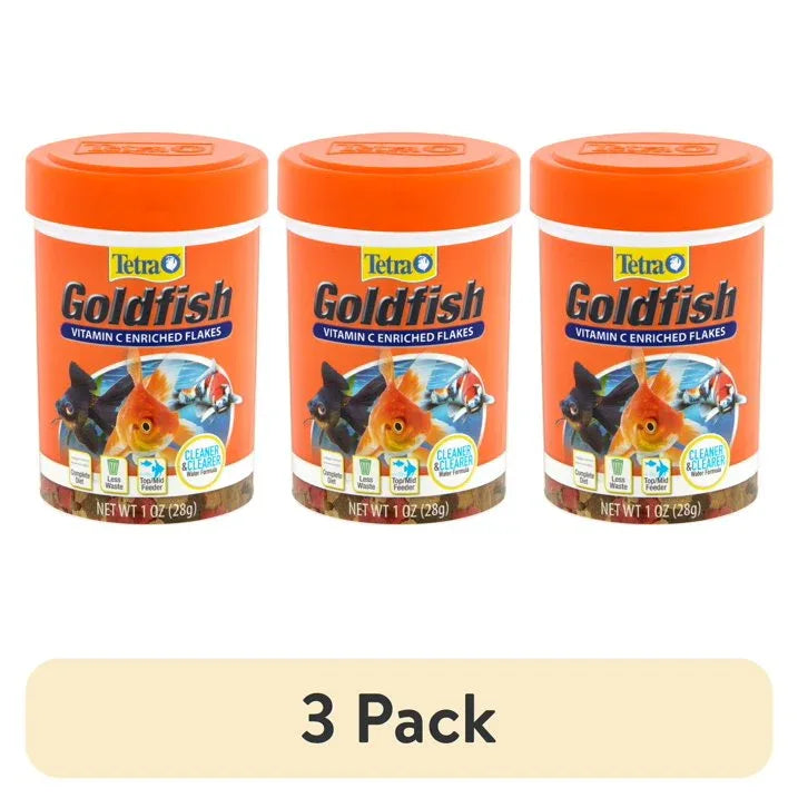 Wholesale Price with free shipping across the USA for (3 pack) Tetra Goldfish Flakes, Balanced Diet Fish Food, Clear Water Formula, 1 oz. - Manji Distributors