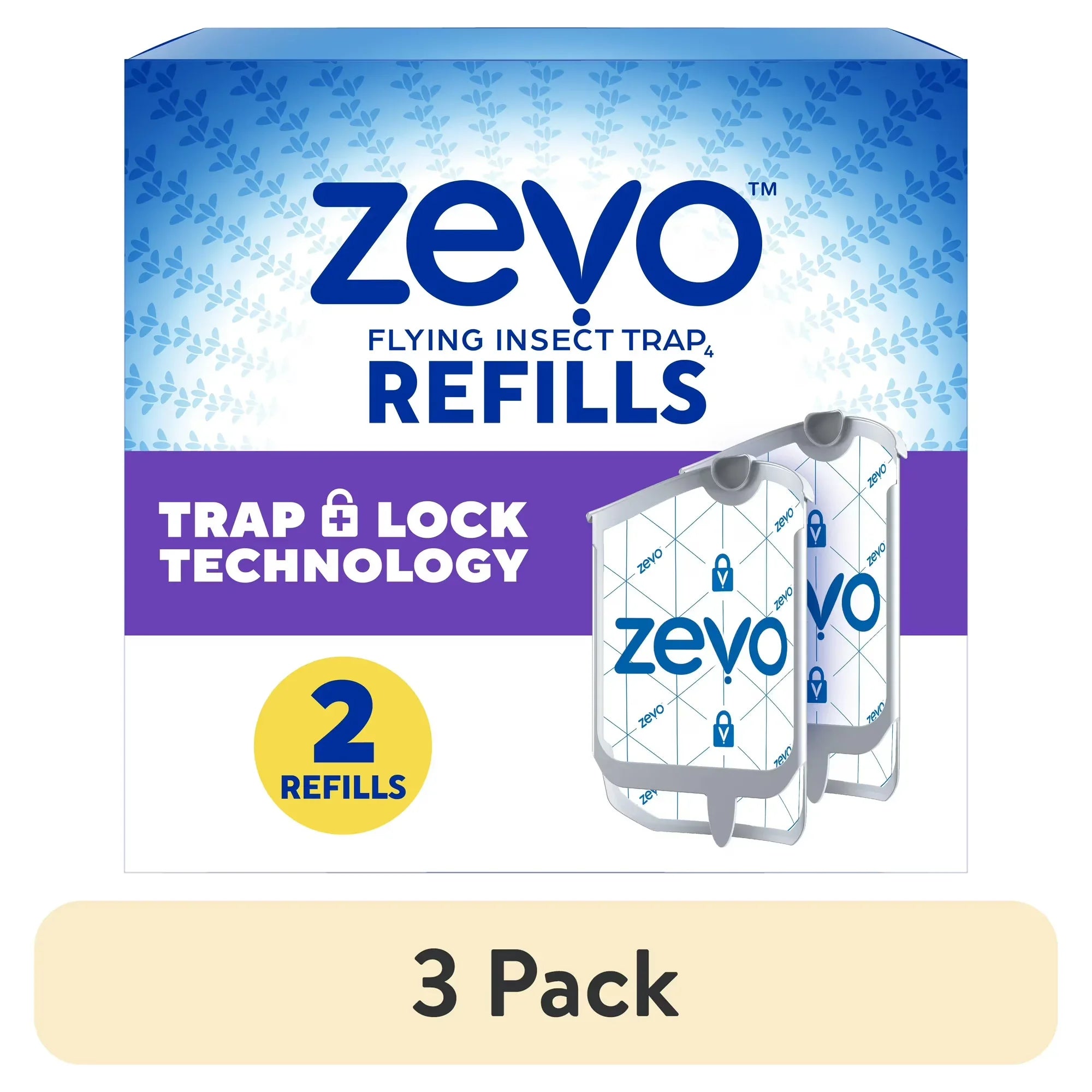 Wholesale Price with free shipping across the USA for (3 pack) Zevo Flying Insect Trap Refill: 2 Indoor Light Trap Refill Cartridges Capture House Flies, Fruit Flies, and Gnats (2 Refill Cartridges) - Manji Distributors