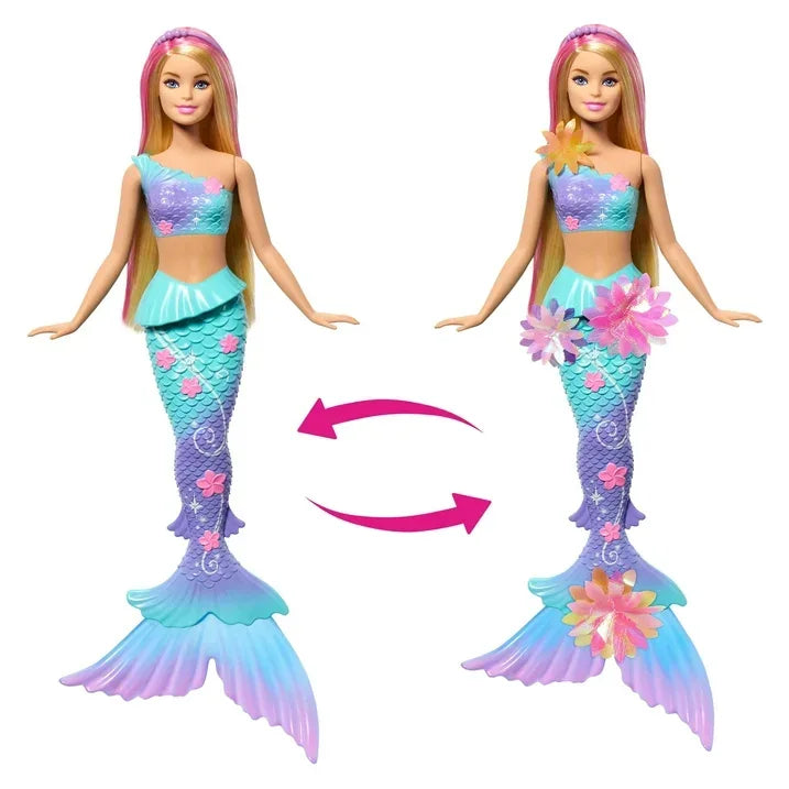 Wholesale Price with free shipping across the USA for Barbie Flower Magic Mermaid Toy Doll with Surprise Blooming Flowers Feature & Pearl Headband Accessory - Manji Distributors