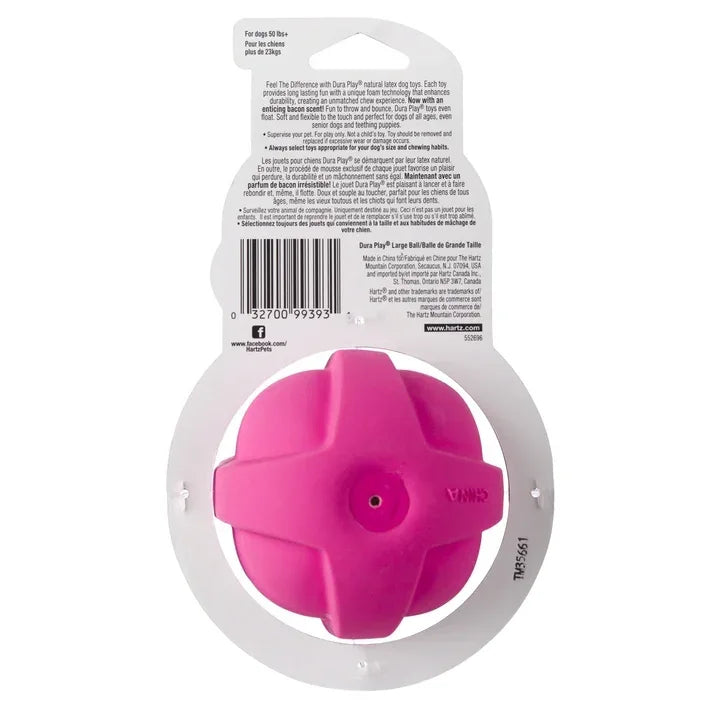 Wholesale Price with free shipping across the USA for Hartz Dura Play Ball Dog Toy, Large, Color May Vary - Manji Distributors