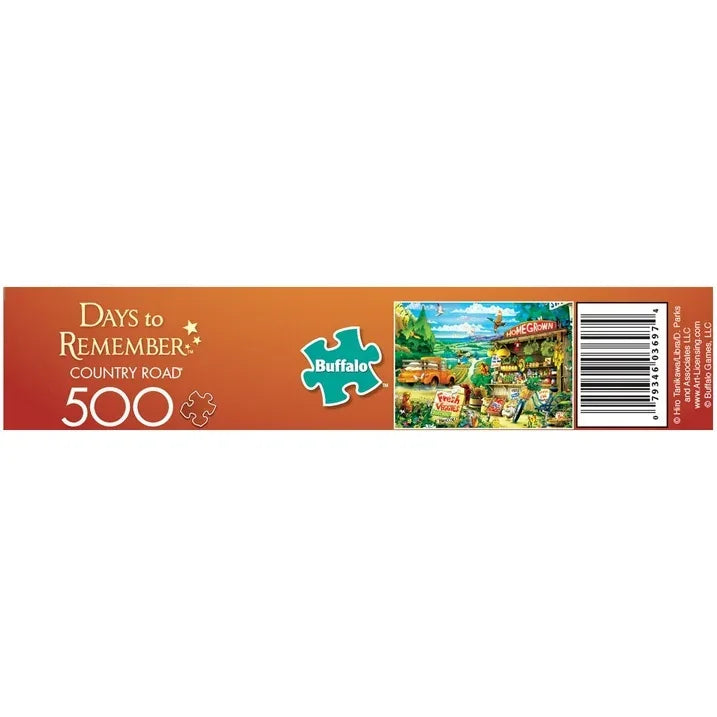Wholesale Price with free shipping across the USA for Buffalo Games - Days to Remember - Country Road - 500 Piece Jigsaw Puzzle - Manji Distributors