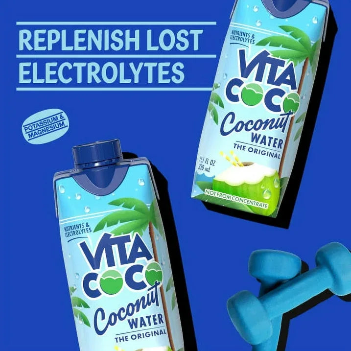 Wholesale Price with free shipping across the USA for Vita Coco The Original Coconut Water, Nutrients & Electrolytes Rich, Pure, 11.1 fl oz, 12 Count - Manji Distributors