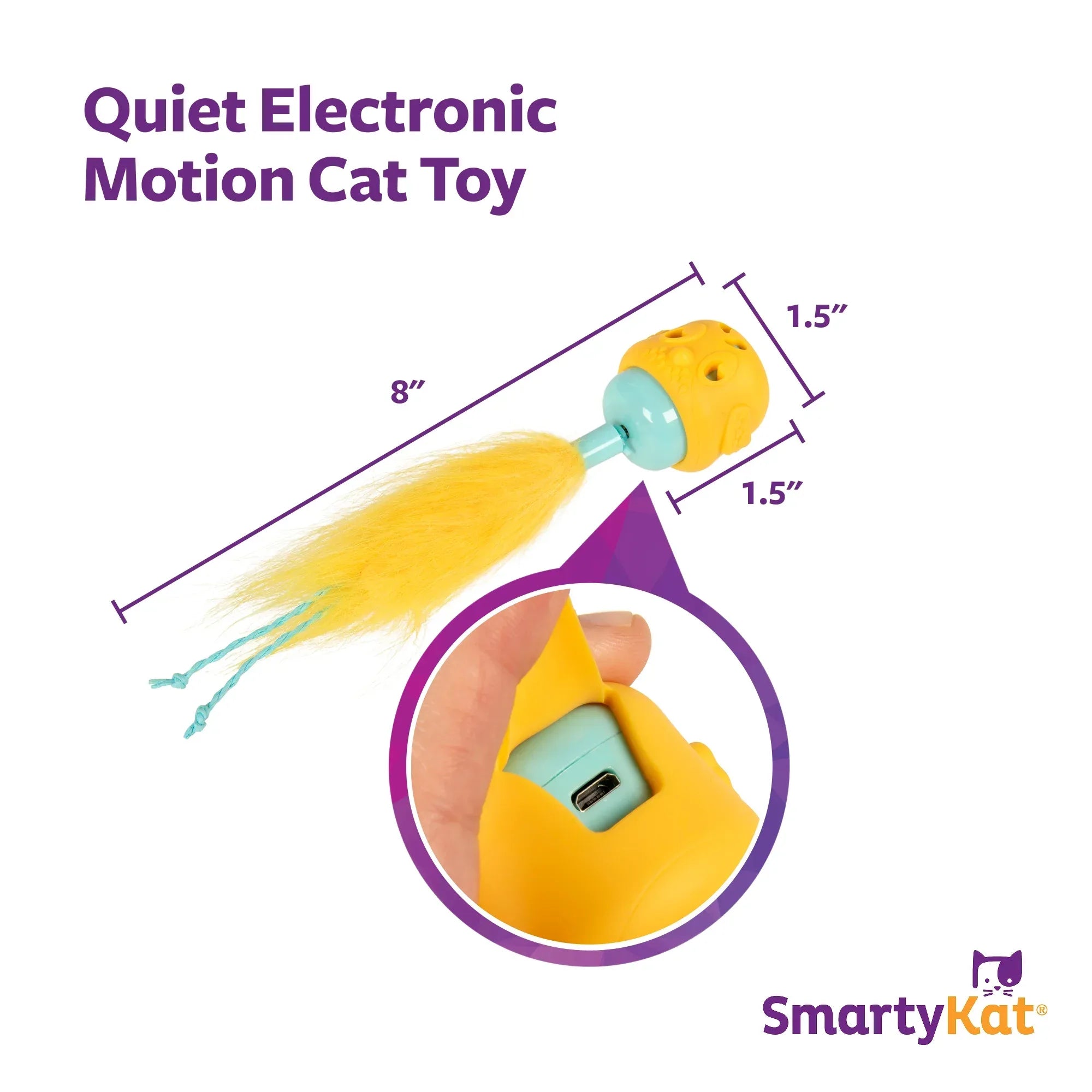Wholesale Price with free shipping across the USA for SmartyKat Canary Frenzy Motion Cat Toy –Electronic Interactive Pet Toy, Yellow - Manji Distributors