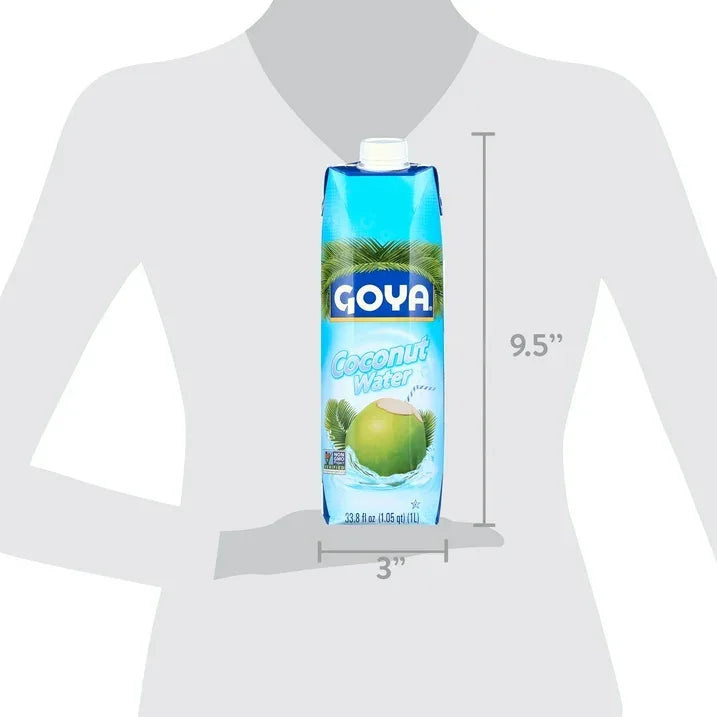 Wholesale Price with free shipping across the USA for (4 pack) Goya Foods 100% Pure Coconut Water, 33.8 oz - Manji Distributors