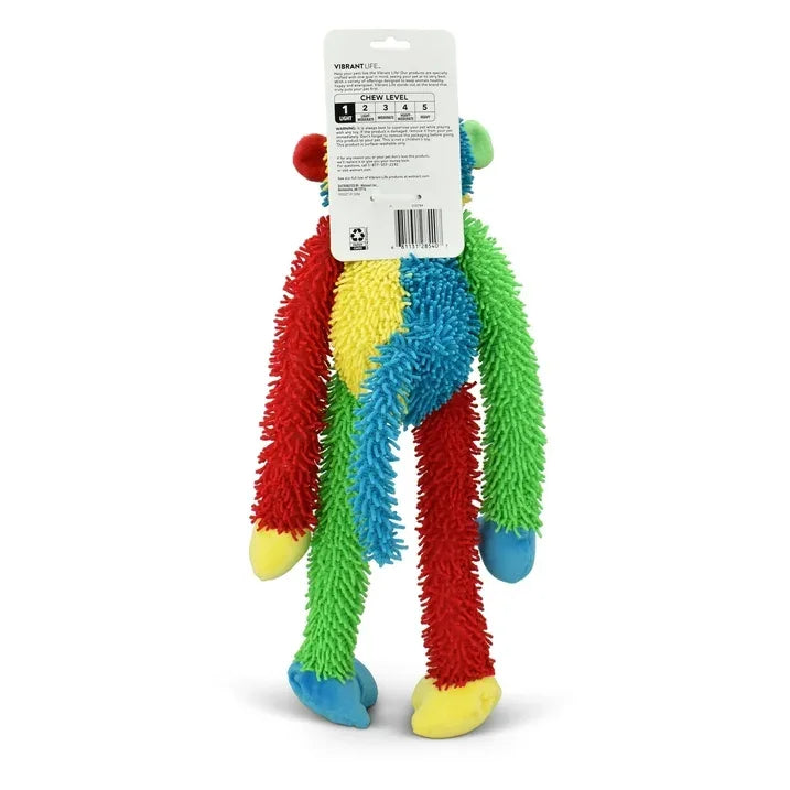 Wholesale Price with free shipping across the USA for Vibrant Life Multicrew Monkey Plush Dog Toy, Six Squeakers, 18