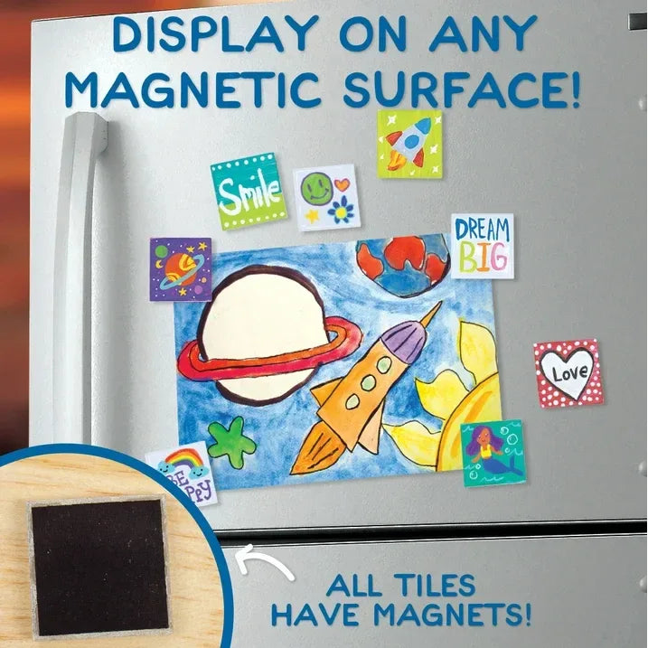 Wholesale Price with free shipping across the USA for Made By Me Paint Your Own Magnetic Tile Art - Manji Distributors