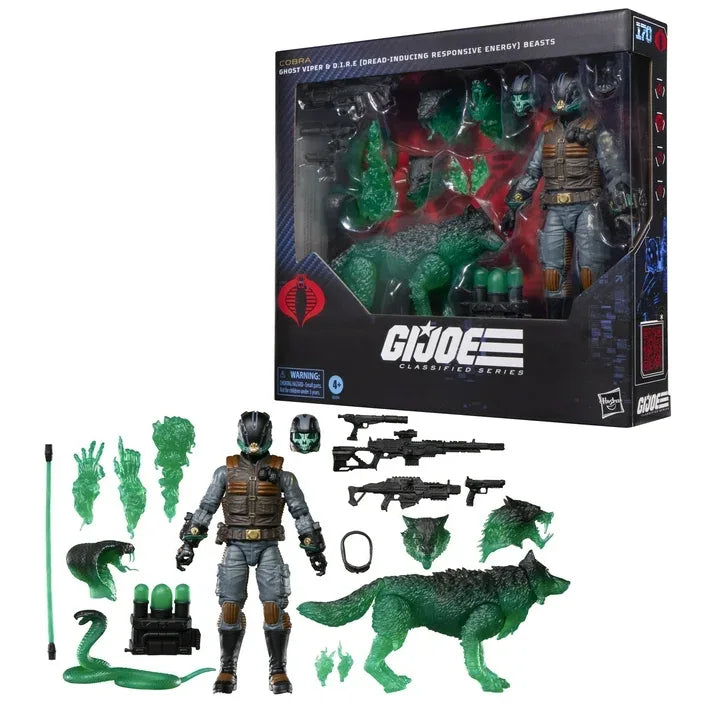Wholesale Price with free shipping across the USA for G.I. Joe Classified Series 170, Ghost Viper & D.I.R.E. (Dread-Inducing Responsive Energy) Beasts, 6” Action Figure and Pet - Manji Distributors