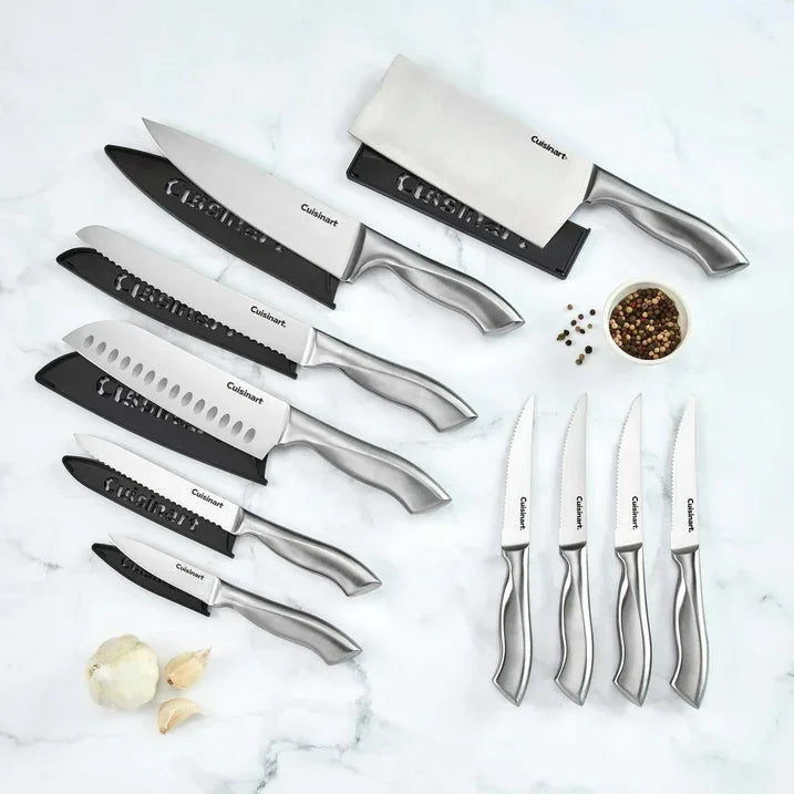 Wholesale Price with free shipping across the USA for Cuisinart Classic Stainless Steel 7” Santoku Knife with Blade Guard - Manji Distributors
