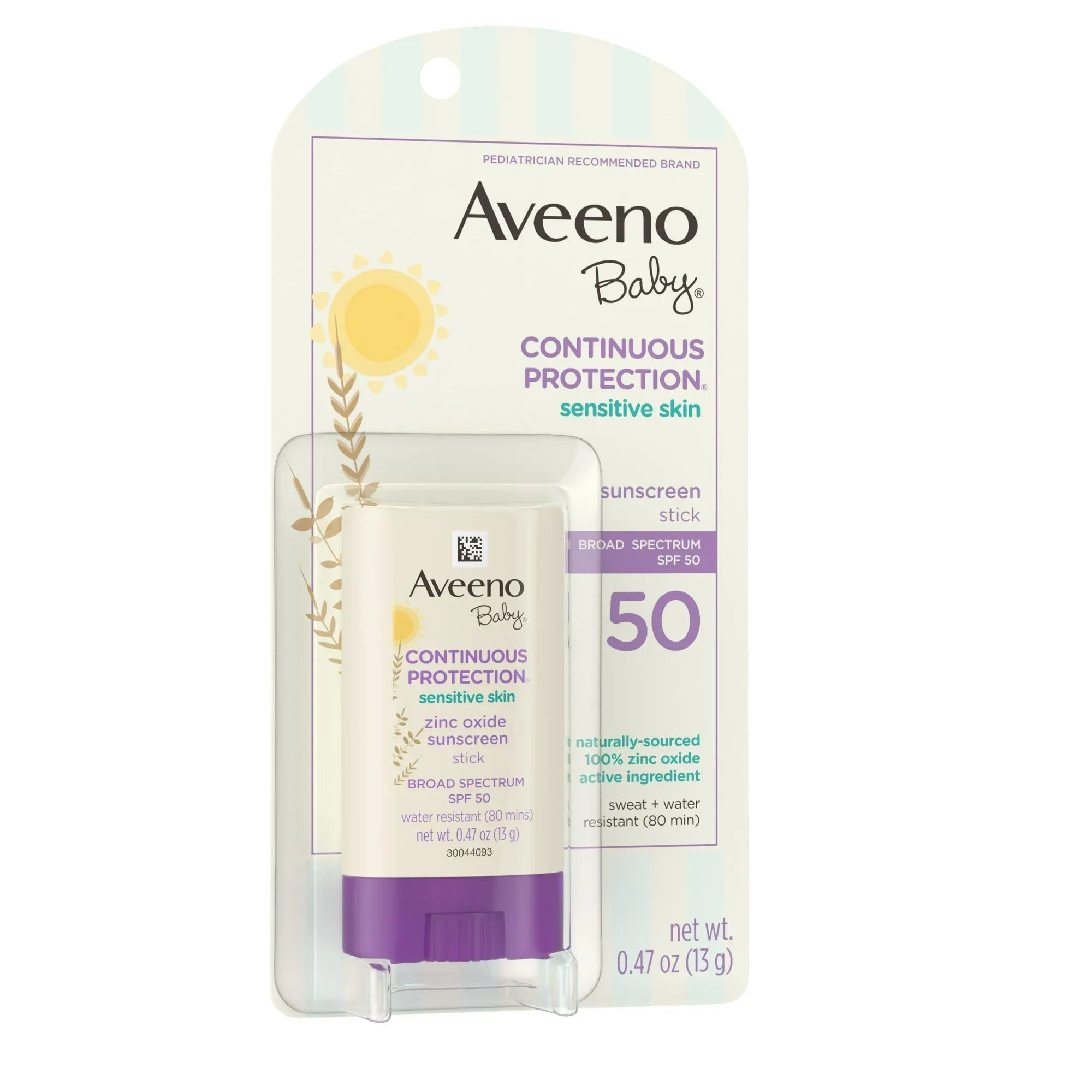 Wholesale Price with free shipping across the USA for Aveeno Baby Sensitive Skin SPF 50 Mineral Sunscreen Stick, 0.47 oz - Manji Distributors