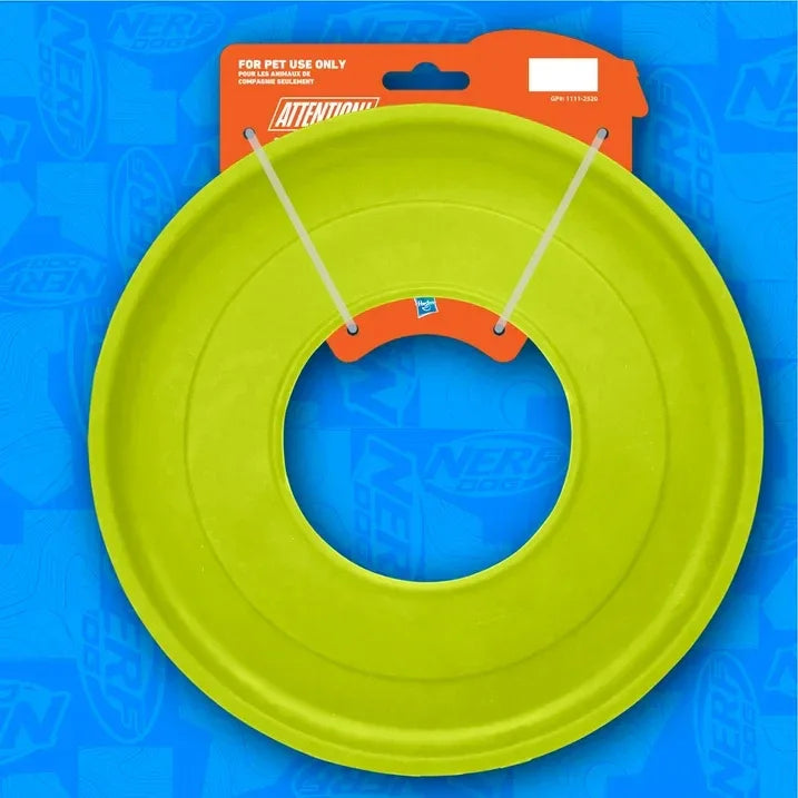 Wholesale Price with free shipping across the USA for Nerf Dog Tire Flyer Dog Fetch Toy, Green, 10 inch - Manji Distributors
