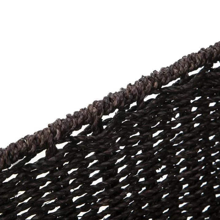 Wholesale Price with free shipping across the USA for Homezone Espresso Handwoven Seagrass Basket, Rectangle - Manji Distributors