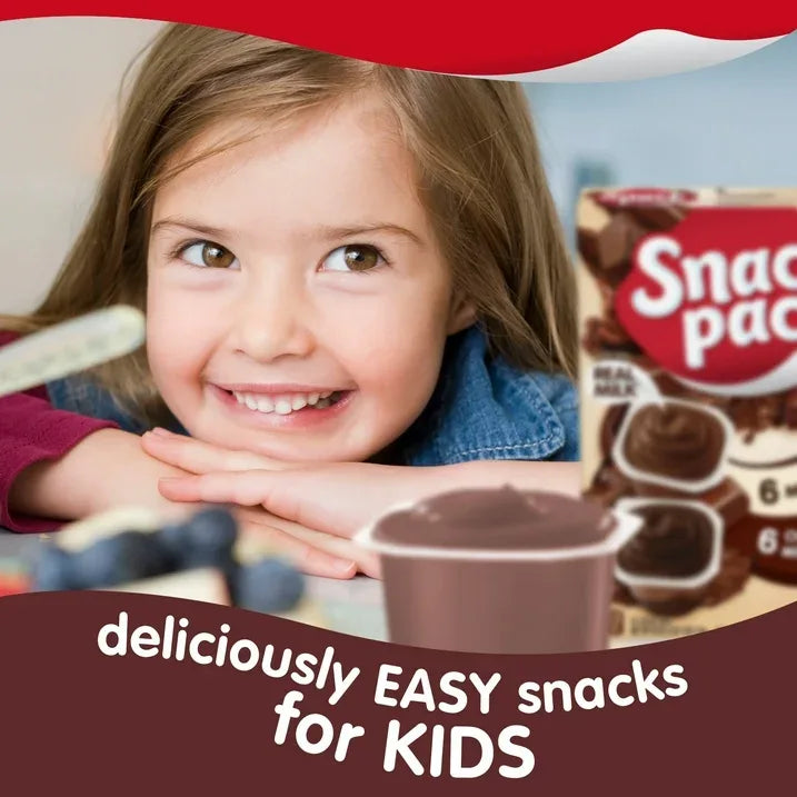Wholesale Price with free shipping across the USA for (4 pack) Snack Pack Milk Chocolate and Chocolate Fudge & Milk Chocolate Pudding, 3.25 oz Pudding Cups, 12 Count Family Pack - Manji Distributors