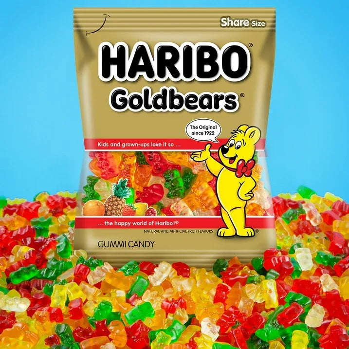 Wholesale Price with free shipping across the USA for HARIBO Goldbears Gummy Bears Original Assorted Fruit Flavor Candy Gummies, 28.8 oz, Bulk Party Size Bag - Manji Distributors